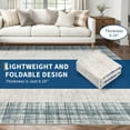 thumbnail image 2 of Garvee 10'x13' Plaid Area Rug, Washable Rugs Non-Slip Soft Boedered Carpet Low Pile Indoor Accent Rug for Living Room Bedroom Home Office, Blue, 2 of 9