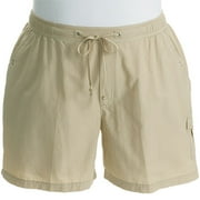 Women's Plus Drawstring Cargo Shorts