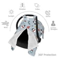 thumbnail image 3 of Car Seat Cover Baby, Winter Gnome And Snowman Baby Car Seat Cover for Baby Boys Girls Newborn , Infant Car Seat Canopy Cover Nursing Breastfeeding Cover Warm Blanket, 3 of 7