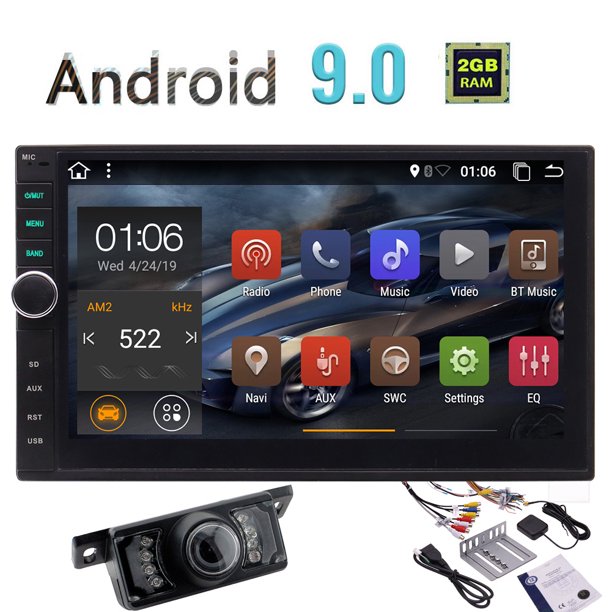 Android 9.0 Car Stereo Touch Screen Double 2 Din In Dash Head Unit GPS