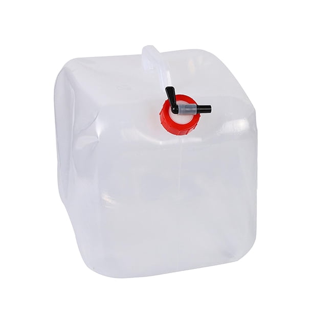 Contenedor de agua plegable, botella de agua con asa de transporte, ideal para acampar, 20 litros