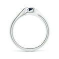 thumbnail image 2 of Angara Natural 0.66 Ct. Blue Sapphire Fashion Ring in 14K White Gold for Women (Ring Size: 3), 2 of 9