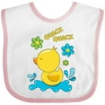 thumbnail image 3 of Inktastic Quack Quack Cute Duckling with Flowers Boys or Girls Baby Bib, 3 of 4