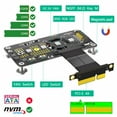 thumbnail image 4 of 10CM M.2 NGFF NVME Key M SSDs to PCIE 4X Extension Cable with Magnetic Pad, 4 of 10