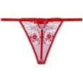 thumbnail image 2 of Victoria's Secret Very Sexy Rose and Bows V-String Panty Color Red Size X-Large NWT, 2 of 2