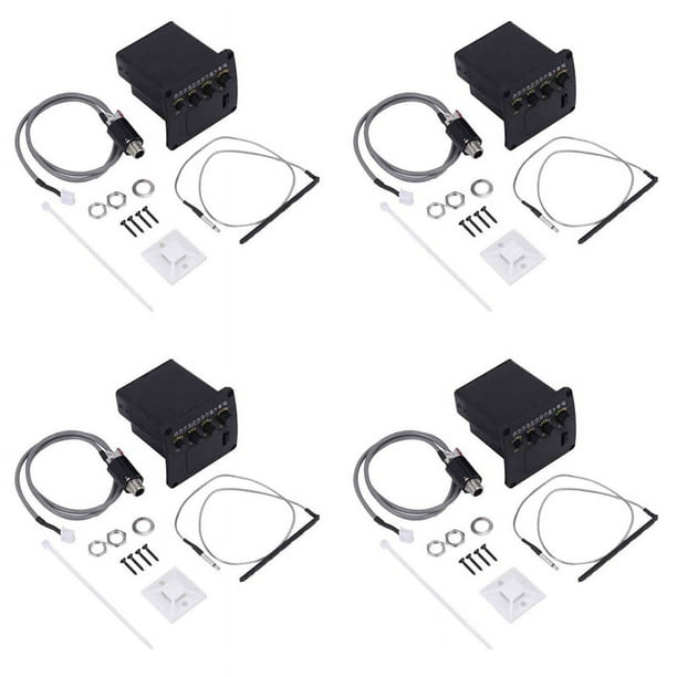 5X 2 Bandas Pickup Eq Aeq-2T Ecualizador Juego de Tornillos de Lavadora de Guitarra Acústica para Guitarra