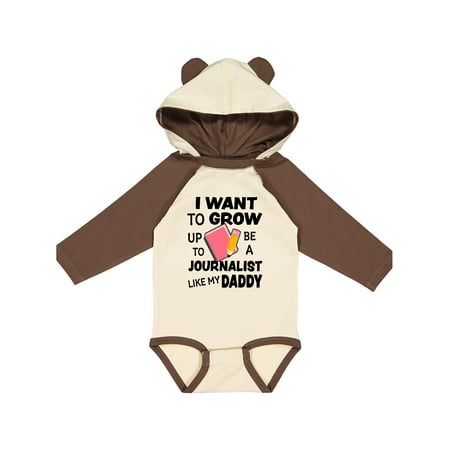 

Inktastic I Want To Grow Up To Be A Journalist Like My Daddy Gift Baby Boy or Baby Girl Long Sleeve Bodysuit