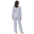 thumbnail image 5 of Aria Women's 100% Cotton 3/4 Sleeve V-Neck Top and Pant Pajama Set, 2pc Set, Sizes S-3X, 5 of 7