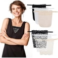thumbnail image 1 of Pieces Lady Lace Clip-on Mock Camisole Bra Insert - Lace Privacy Panels, 1 of 3