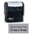 thumbnail image 1 of COLOP Self Inking Rubber Stamp X-Large Upto 8 Lines Of Custom Text 37mm x 76mm- Blue, 1 of 1