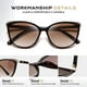 thumbnail image 3 of Gafas de sol Colrea Trendy Cat Eye CL22017 para Mujeres, color marrón, 3 of 6