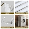 thumbnail image 5 of Radiator Clothes Airer Clothes Dryer Drying Rack Laundry Stainless Steel Extendable Foldable Heated Clothes Airer Towel Holder Indoor Outdoor for Hanging Socks, Clothes, Towel (15.3-27.2 in), 5 of 10