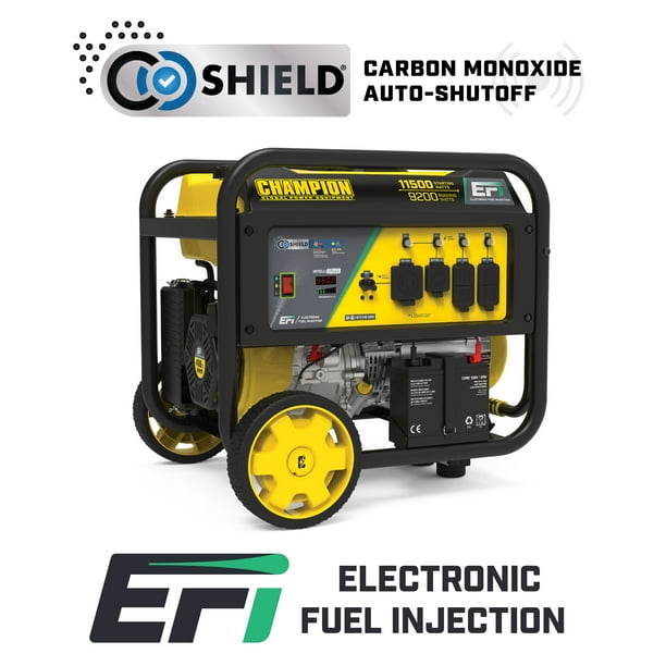 Champion Power Equipment Pro 90 Watt Portable Generator With Carburetor Free Electronic Fuel Injection Efi Engine And Co Shield Walmart Com