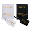 thumbnail image 5 of Juego de pasaportes para parejas de viajes personalizados Etiqueta de equipaje única, 5 of 5