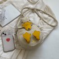 thumbnail image 4 of Bolso de playa para niñas Bolso bandolera de patito casual Bolso lindo de dibujos animados en 3D (Beige), 4 of 9
