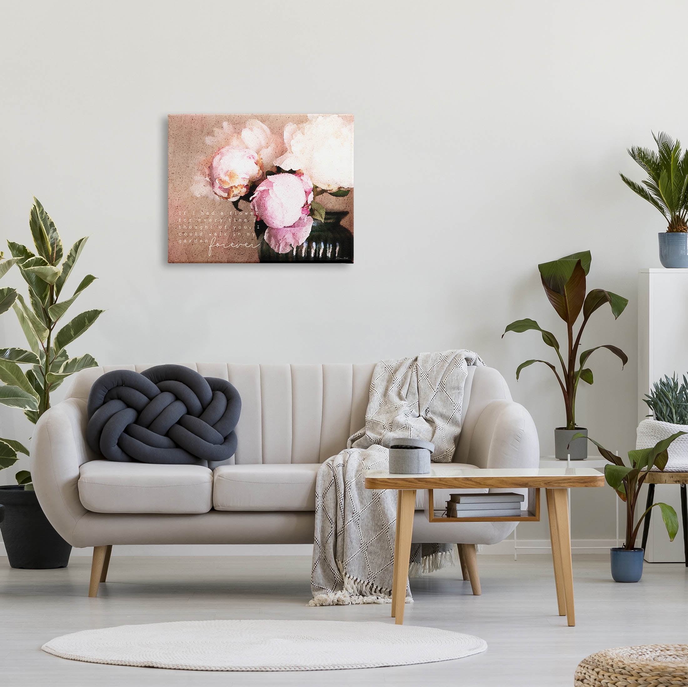 Stupell Industries Romantic Flower Garden Forever Graphic Art Gallery Wrapped Canvas Print Wall Art, Design by Susan Ball