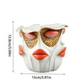 thumbnail image 3 of Gallickan Abstract Face Planters Pots, Face Flower Pot with Drainage, Unique Head Planter for Indoor Plants, Resin Pots for Outdoor Garden Home Decor, White, 3 of 6