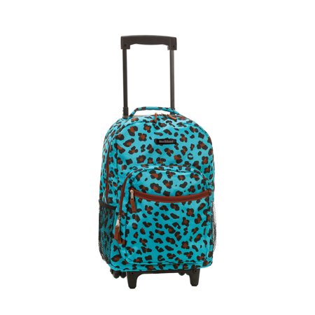 UPC 675478701225 product image for Rockland Unisex Luggage 17  Rolling Backpack R01 Blue Leopard | upcitemdb.com