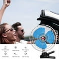 thumbnail image 2 of WKSCLPAI Car Mounted Fan Metal Vehicle Fan with Clip Base,24V Cigarette Lighter Plug Rotatable Powerful Quiet Ventilation Fan with Strong Wind, Two Speed Adjustable, 10 In, 3 Blades, Blue, 2 of 8