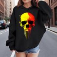 thumbnail image 6 of SuTry Boys and Girls Hoodies Oversized Pattern Printing Casual Long Sleeve Ribbed Cuffs Sweatshirt Tops Fleece Comfy Fabric Blouses(Black#3,5 Years), 6 of 8