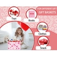 thumbnail image 4 of MYFLOCY Large Valentine Basket Empty Heart Basket for Gifts Collapsible Kids Storage Bins Decor(Pink Lines White Love), 4 of 7