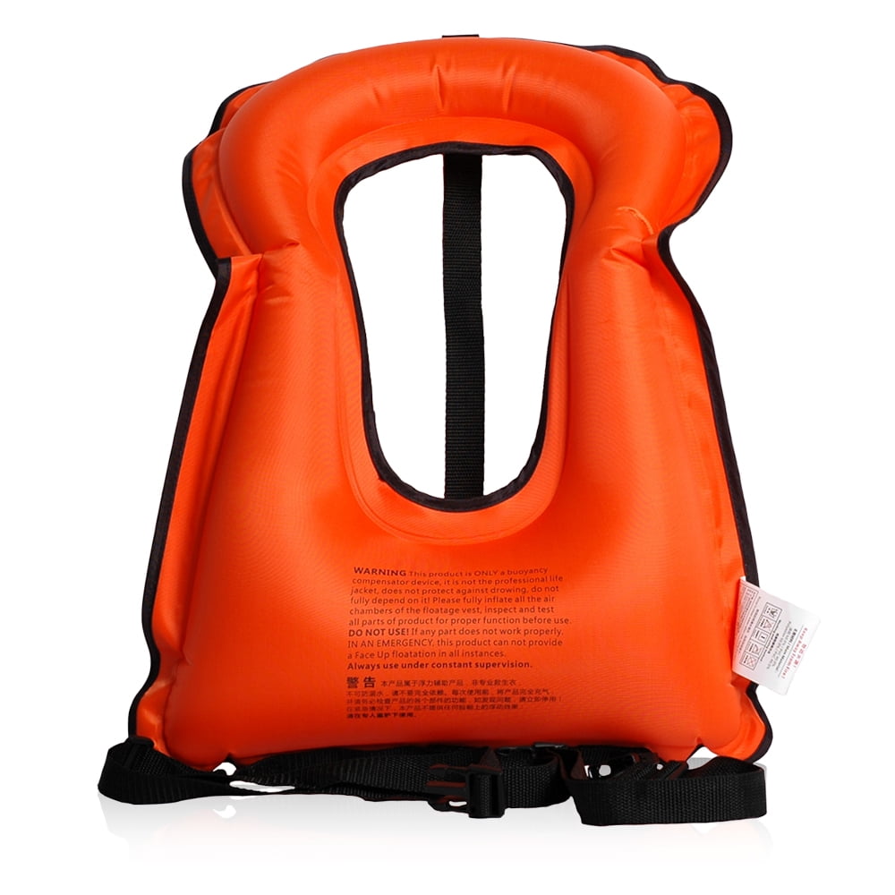 Inflatable Swim Vest Life Jacket for Snorkeling Floating Device Swimming Drifting Surfing Water