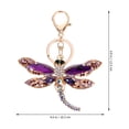 thumbnail image 2 of 1Pc Creative Dragonfly Keychain Zinc Alloy Keychain Rhinestone Inlaid Keyring, 2 of 9