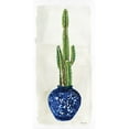 thumbnail image 2 of Stellar Design Studio 14x24 Black Ornate Wood Framed with Double Matting Museum Art Print Titled - Cacti in Blue Pot 1, 2 of 4