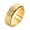 Gold, variant on Men Rhomboid Rotatable Ring 8mm Stainless Steel Fidget Rings Anxiety Spinner Ring Silver Size 7