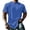 Blue, variant on Men's Fashion Oversized Tshirts Workout Short Sleeve T-Shirt Dry Fit Lightweight Crewneck Tee Tops,Orange(XXL)