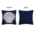 thumbnail image 5 of Throw Pillow Cover 18x18 Inch Navy Marine Organism Shells Decorative Square Cushion Cover for Couch Bed Sofa Indoor Furniture, 5 of 7