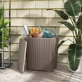 thumbnail image 3 of Costway 11.5 Gallon Water-proof Deck Box with Removable Lid Storage Container Side Table, 3 of 9