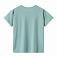 thumbnail image 4 of FYDUU Children's Clothing Sets Girls Boys Summer Pajamas Loungewear Short Sleeve Tee Shirts Shorts And Pants Three Piece Outfit For Kids Home Wear,8-9 Years, 4 of 7