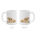 thumbnail image 2 of MUGBREW 11 Oz Ceramic Tea Cup Coffee Mug, Cream Labrador Retriever Puppy Laying Down, 2 of 7