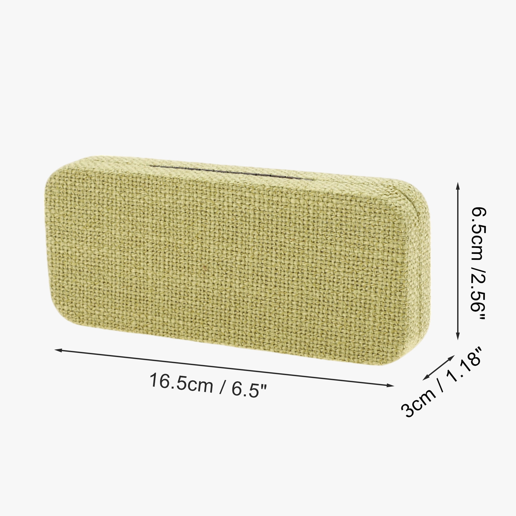 Unique Bargains Burlap Eyeglasses Case Portable Eyeglasses Storage Green