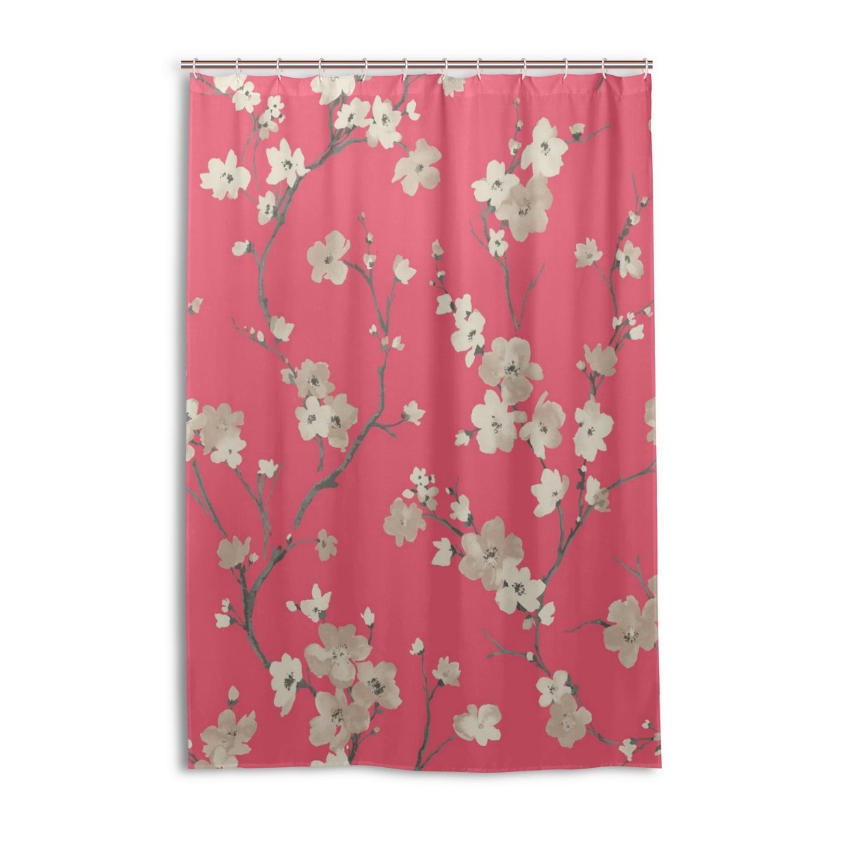 POPCreation Plum Blossom Shower Curtain Waterproof Bathroom Shower