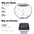 thumbnail image 2 of iTouch Air 4 Smartwatch: Silver Case With Lilac Silicone Strap 41mm, 2 of 6
