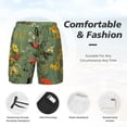 thumbnail image 3 of Balery Botanical Garden With Cats Mens Swim Trunks Swim Shorts for Men Quick Dry Inseam Beach Shorts with Compression Liner Pocket-Small, 3 of 9