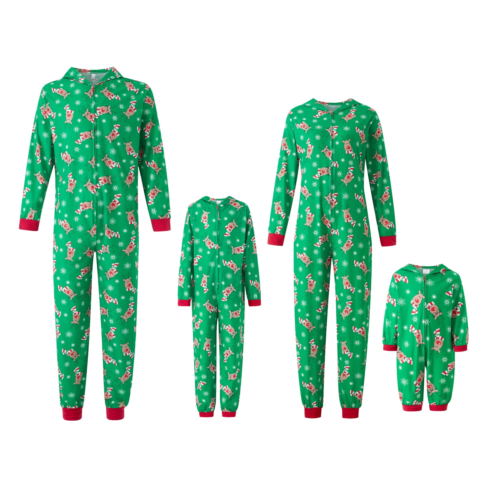Reindeer print family matching christmas pajamas hotsell