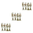 thumbnail image 4 of Decodeary 4pcs Wood Round Edge Nutcracker Soldier Exquisite Craftsmanship For Christmas Decoration Courage White Gold 4 Pcs 3Set, 4 of 6