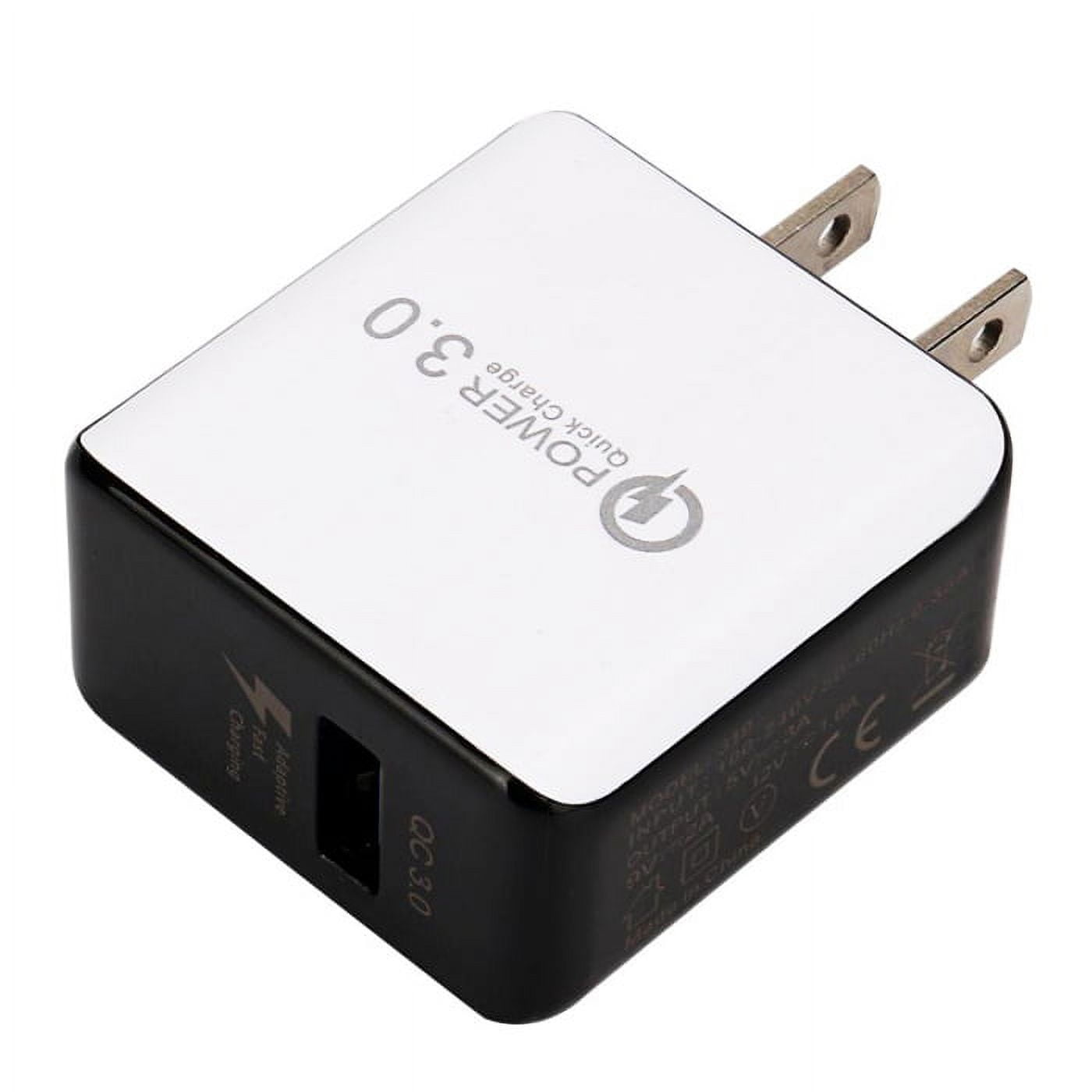 10-Pack FREEDOMTECH 3.0 Quick Charge Certified 18W Fast Rapid USB Wall Charger Adapter For Apple iPhone X iPhone 8 Plus Samsung Galaxy S8 S9+ Plus Note 9 Note 8 Galaxy S7 Edge LG G7 Google Pixel 2 XL