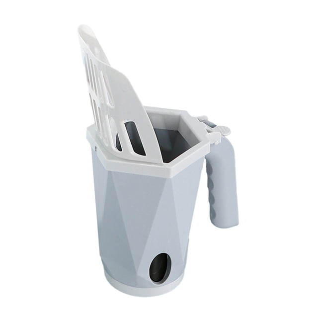 Papelera Pequeña de la Basura Del Gato, Filtro de la Pala de Heces Del Gato, Papelera Pequeña de la Basura, Papelera de la Basura de Acero Inoxidable de Tres Colores de la Herramienta de Limpieza de L