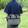 thumbnail image 1 of Bolsa de tela Oxford para lonchera, bolsa portátil de color sólido para llevar, bolsa de hielo aislante para picnic al aire libre, 1 of 5