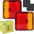 thumbnail image 1 of 2PCS 12/ 24V LED Trailer Lights Rear Tail Lights Square Tail Stop Indicator Truck Lamp Kit Durable Indicator Stop Light Waterproof Reversing Marker Lights for Truck Trailer Camper, 1 of 11