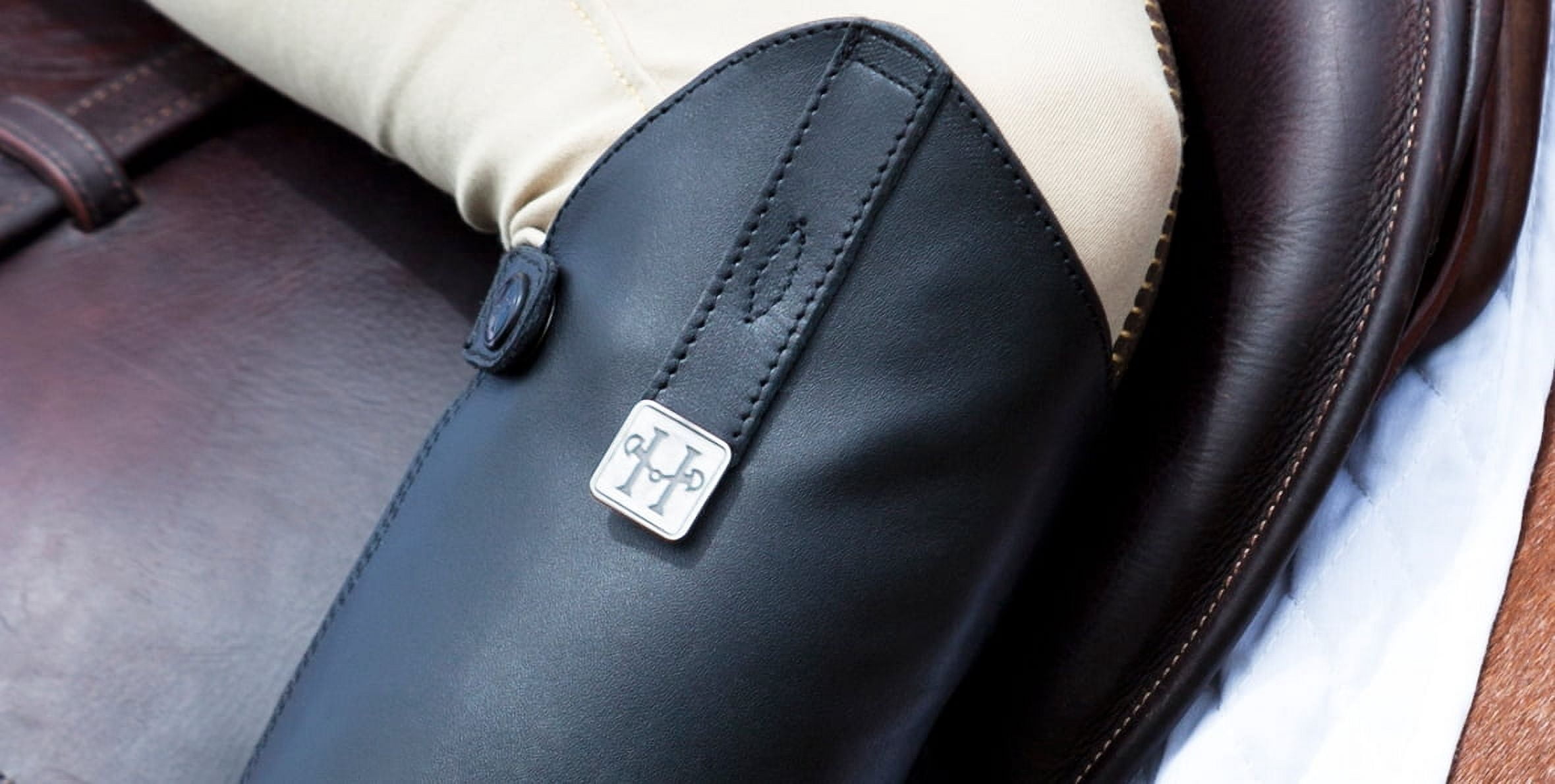 Demi-chaps Cuir Noir Huntley Equestrian - Petite Taille - Neuves