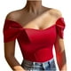 thumbnail image 1 of Blusa superior de tubo sin tirantes de manga corta sin espalda delgada sólida de mujer sexy de moda Fridja  gope2060, 1 of 9