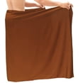 thumbnail image 2 of HAPPY BAY Men's Pareo Bath Trunk Swimwear Sarong Swim Beach Wrap One Size Brown, Plain Summer Vacation Party, 2 of 4