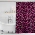 thumbnail image 3 of Pink Leopard Print Shower Curtain, Waterproof Shower Curtains for Bathroom, Retro Chic Abstract Animals Texture Washable Fabric Bathtub Curtain Set Bath Decor with 12 Hooks Extra Long 72"x96", 3 of 8