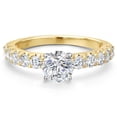 thumbnail image 2 of Gem Stone King 1.45 Cttw IGI Certified Lab Grown Diamond in 14K Two-Tone Gold Engagement Ring for Women | Center Diamond 0.75 Ct | D-E Color | VS1 Clarity | Size 6, 2 of 6
