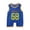 Blue, variant on Kids Mesh Romper Sleeveless with Snap Closure – Breathable Summer Activewear, Basketball Jersey Style for Kids (White),Size 10-16 Months